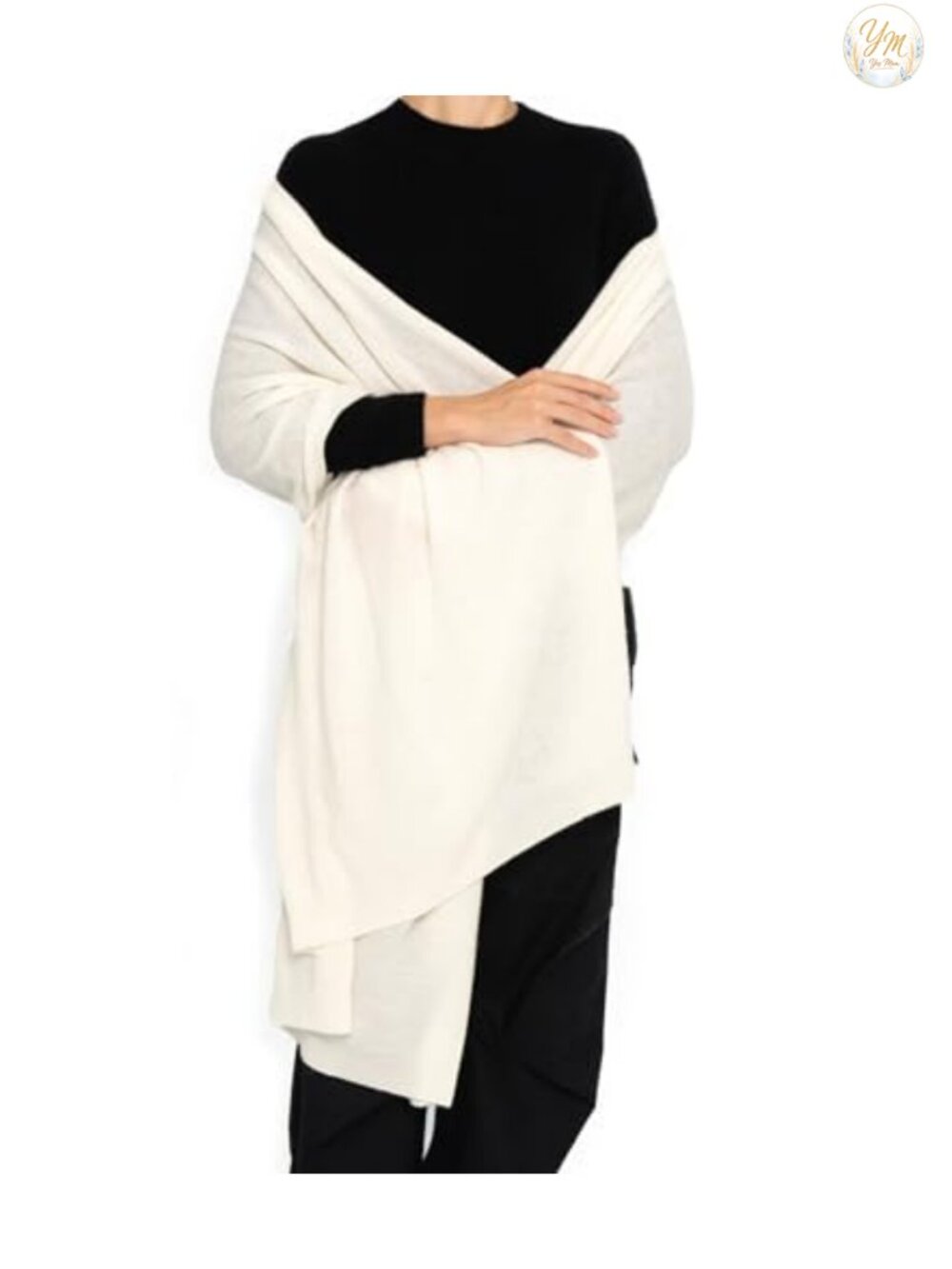 Women's Cashmere Wool Oversized Shawl Wrap Pashmina Stole with Gift Box